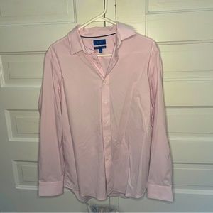 APT.9 pink button up shirt premier flex slim fit size M